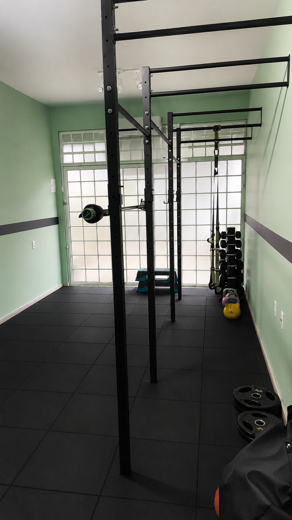 Espaço de avaliação e treinamento físico